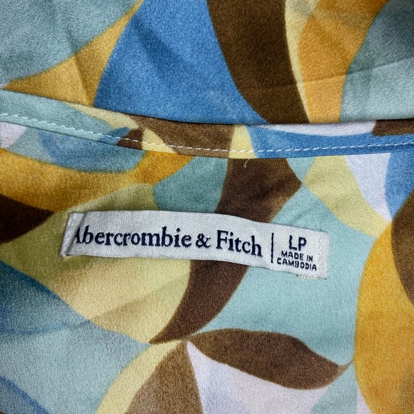 Abercrombie & Fitch Strapless Dress in Blue, Yellow, and Brown - Picture 10 of 12